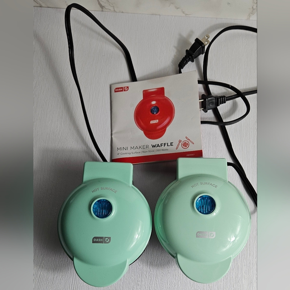 2 Dash Mini Waffle Makers